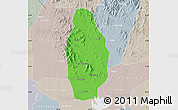 Political Map of Huangpi, lighten, semi-desaturated