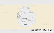 Classic Style Panoramic Map of Huangpi, single color outside