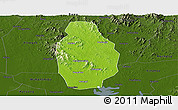 Physical Panoramic Map of Huangpi, darken