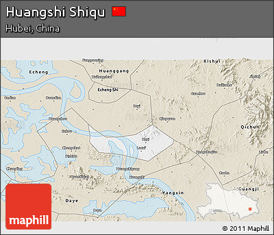 Classic Style 3D Map of Huangshi Shiqu