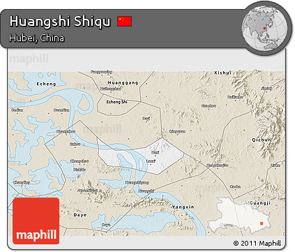 Classic Style 3D Map of Huangshi Shiqu