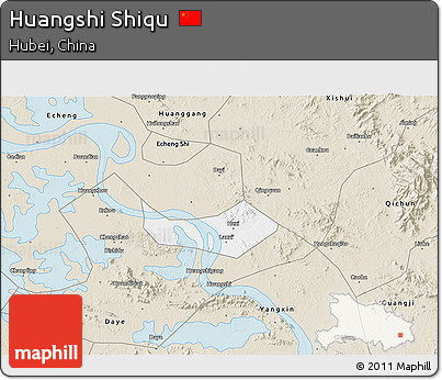 Classic Style 3D Map of Huangshi Shiqu