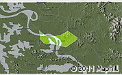 Physical 3D Map of Huangshi Shiqu, darken, semi-desaturated