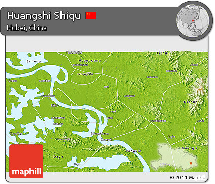 Physical 3D Map of Huangshi Shiqu