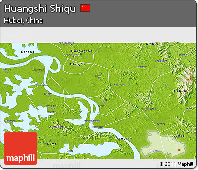 Physical 3D Map of Huangshi Shiqu