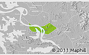 Physical 3D Map of Huangshi Shiqu, lighten, desaturated