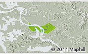 Physical 3D Map of Huangshi Shiqu, lighten, semi-desaturated
