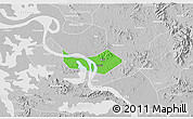 Political 3D Map of Huangshi Shiqu, lighten, desaturated