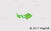Political 3D Map of Huangshi Shiqu, single color outside