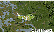 Satellite 3D Map of Huangshi Shiqu, darken