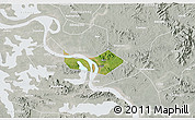 Satellite 3D Map of Huangshi Shiqu, lighten, semi-desaturated