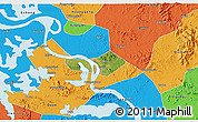 Satellite 3D Map of Huangshi Shiqu, political outside