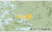 Savanna Style 3D Map of Huangshi Shiqu