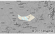 Shaded Relief 3D Map of Huangshi Shiqu, darken, desaturated