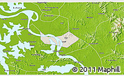 Shaded Relief 3D Map of Huangshi Shiqu, physical outside