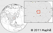 Blank Location Map of Huangshi Shiqu, highlighted country
