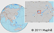 Gray Location Map of Huangshi Shiqu