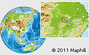 Physical Location Map of Huangshi Shiqu