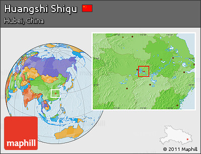 Political Location Map of Huangshi Shiqu