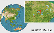 Satellite Location Map of Huangshi Shiqu