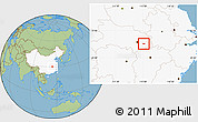 Savanna Style Location Map of Huangshi Shiqu, highlighted country