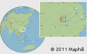 Savanna Style Location Map of Huangshi Shiqu