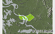 Physical Map of Huangshi Shiqu, darken, semi-desaturated