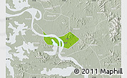 Physical Map of Huangshi Shiqu, lighten, semi-desaturated