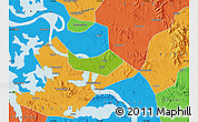 Physical Map of Huangshi Shiqu, political outside