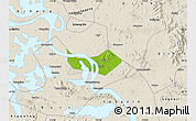 Physical Map of Huangshi Shiqu, shaded relief outside