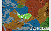 Political Map of Huangshi Shiqu, darken