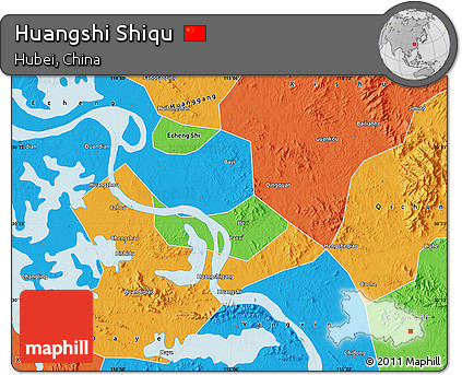Political Map of Huangshi Shiqu