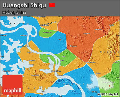Political Map of Huangshi Shiqu