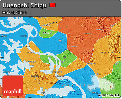 Political Map of Huangshi Shiqu