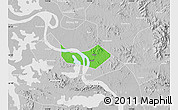Political Map of Huangshi Shiqu, lighten, desaturated