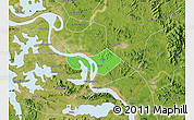 Political Map of Huangshi Shiqu, satellite outside