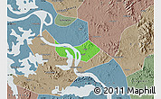 Political Map of Huangshi Shiqu, semi-desaturated