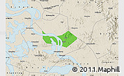 Political Map of Huangshi Shiqu, shaded relief outside