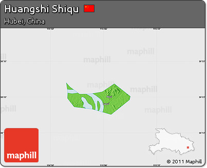 Political Map of Huangshi Shiqu, single color outside