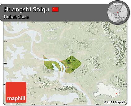 Satellite Map of Huangshi Shiqu, lighten