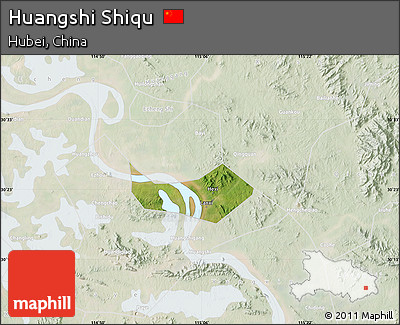 Satellite Map of Huangshi Shiqu, lighten