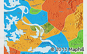 Satellite Map of Huangshi Shiqu, political outside