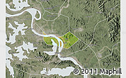 Satellite Map of Huangshi Shiqu, semi-desaturated