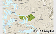 Satellite Map of Huangshi Shiqu, shaded relief outside