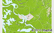 Shaded Relief Map of Huangshi Shiqu, physical outside