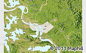 Shaded Relief Map of Huangshi Shiqu, satellite outside