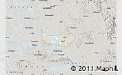 Shaded Relief Map of Huangshi Shiqu, semi-desaturated