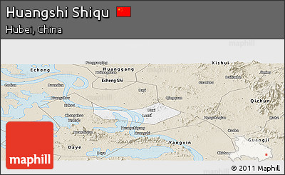 Classic Style Panoramic Map of Huangshi Shiqu
