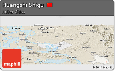 Classic Style Panoramic Map of Huangshi Shiqu