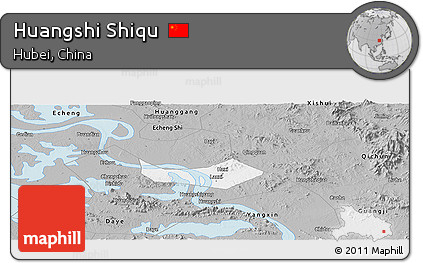 Gray Panoramic Map of Huangshi Shiqu